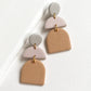Wheat Color Block Polymer Clay Earrings | CADENCE
